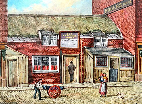 Old Thatched House, Rock Street, Bury, 1899, James 'Clock' Shaw