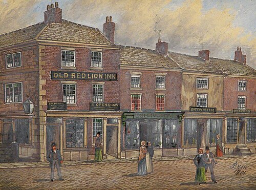 'Old Red Lion Inn', Fleet Street, Bury, 1861, 1901, James 'Clock' Shaw