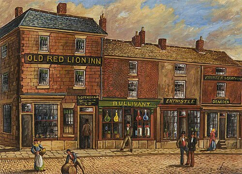 'Old Red Lion Inn', Fleet Street, Bury, 1861, , James 'Clock' Shaw
