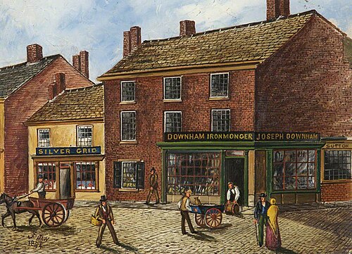 Mr Downham’s Shop, Fleet Street, Bury, 1861, , James 'Clock' Shaw
