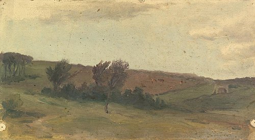 Trees in a landscape, 1890, Sarah A. Doidge