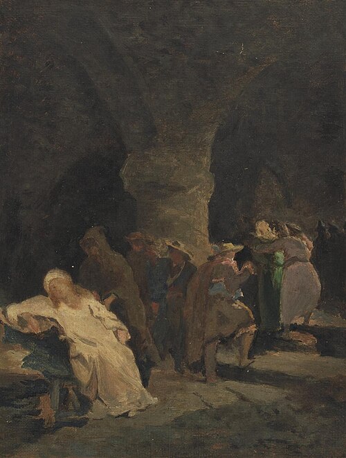 Beatrice Cenci after the rack graphic, 1890, Sarah A. Doidge