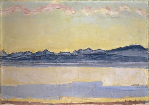 Lac de Genève et chaîne du Mont-Blanc à l'aurore, 1918, Ferdinand Hodler
