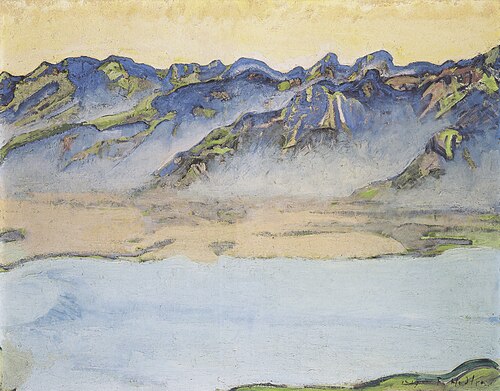 Aufsteigender Nebel über den Savoyer Alpen, 1917, Ferdinand Hodler