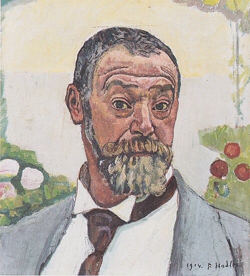 Selbstbildnis mit Rosen, 1914, Ferdinand Hodler