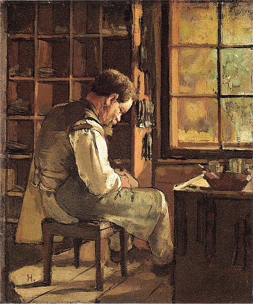 Der Schuster am Fenster, 1882, Ferdinand Hodler