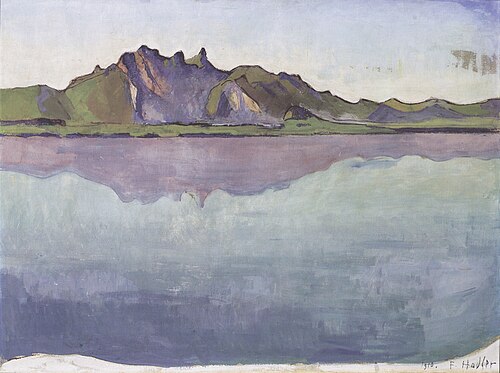 Lake Thun and Stockhorn mountains, 1910, Ferdinand Hodler