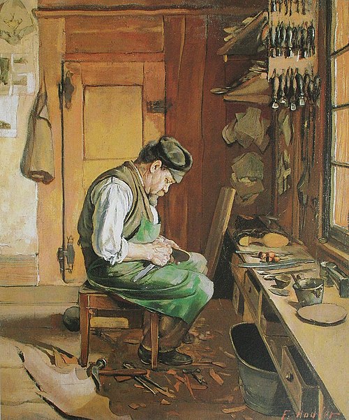Der Schuhmacher, 1887, Ferdinand Hodler