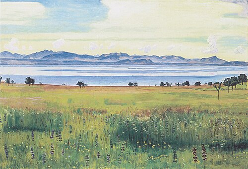 Der Genfersee von St Prex aus, 1901, Ferdinand Hodler