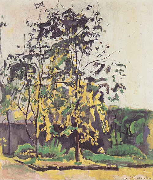 Bäume im Ateliergarten, 1917, Ferdinand Hodler