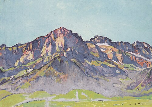 Les Dents Blanches à Champéry au soleil du matin, 1916, Ferdinand Hodler