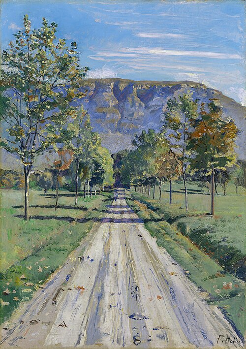 Die Strasse nach Evordes, 1890, Ferdinand Hodler