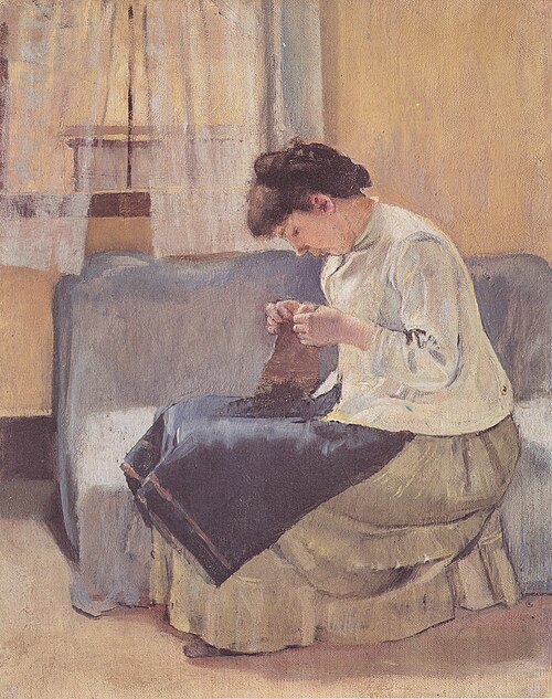 Näherin, 1885, Ferdinand Hodler