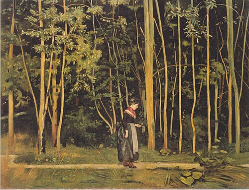 Spaziergängerin am Waldrand, 1885, Ferdinand Hodler