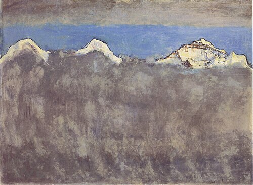 Eiger, Mönch und Jungfrau über dem Nebelmeer, 1908, Ferdinand Hodler