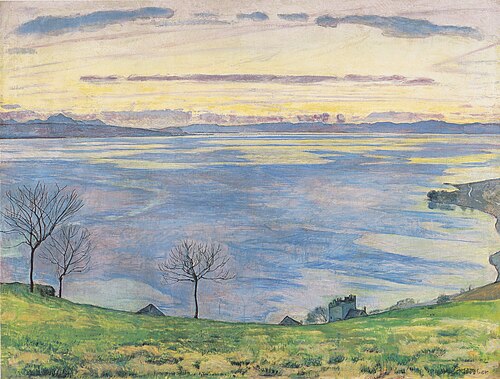 Genfersee am Abend von Chexbres aus, 1895, Ferdinand Hodler