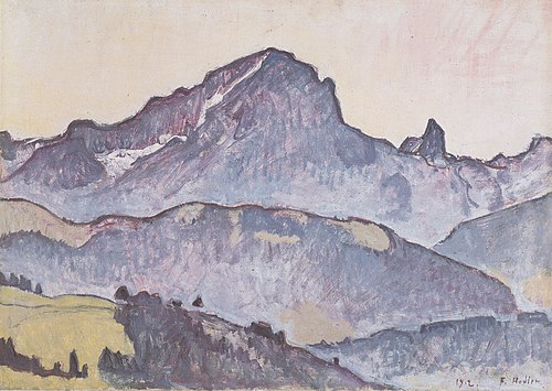 Le Grand Muveran von Villars aus, 1912, Ferdinand Hodler