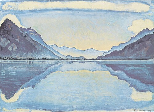 Thunersee mit symmetrischer Spiegelung, 1909, Ferdinand Hodler