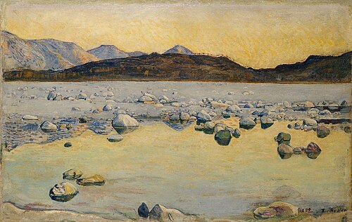 Am Ufer der Maggia am Abend, 1893, Ferdinand Hodler