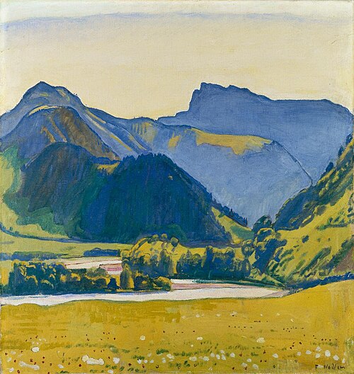 Abendlandschaft bei Rossinière, 1907, Ferdinand Hodler