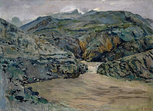 Gemmilandschaft mit Schwarenbach, 1890, Ferdinand Hodler