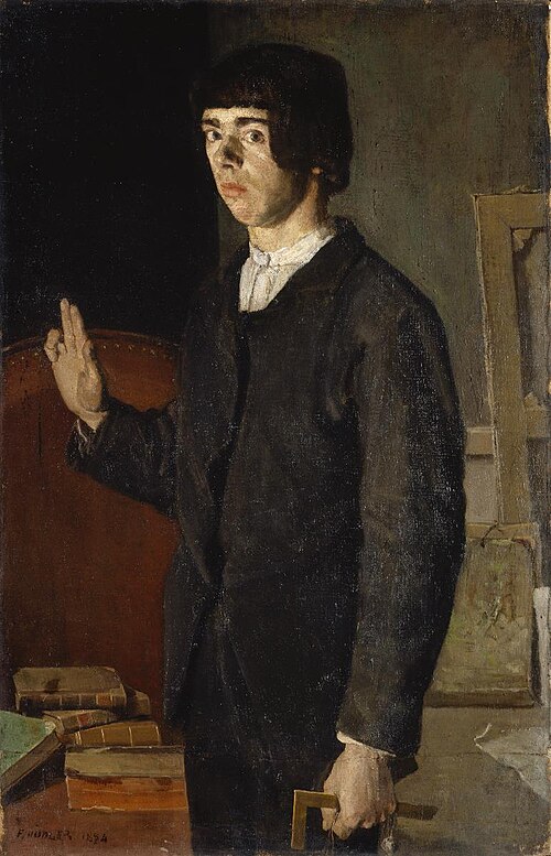 Selbstbildnis. Der Studierende, 1874, Ferdinand Hodler