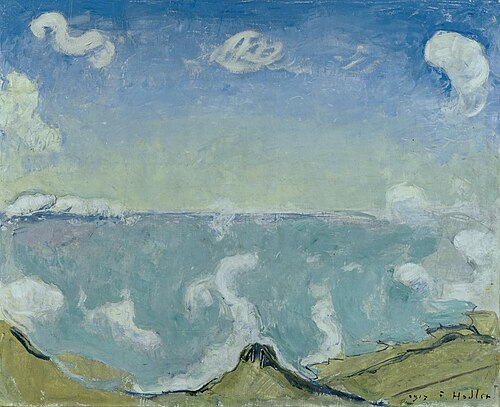Landschaft bei Caux mit aufsteigenden Wolken, 1917, Ferdinand Hodler