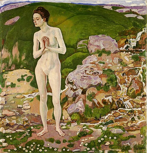 Weib am Bach, 1905, Ferdinand Hodler