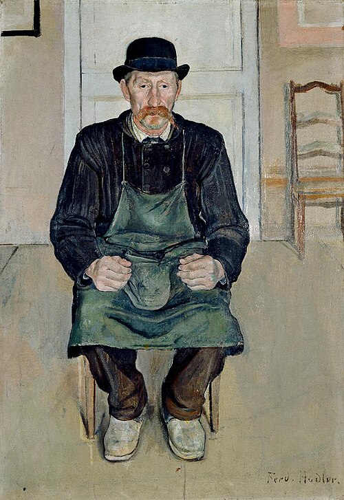 Bildnis eines Unbekannten. Sitzender Winzer, 1887, Ferdinand Hodler