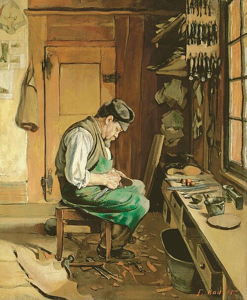 Der Schuhmacher, 1887, Ferdinand Hodler