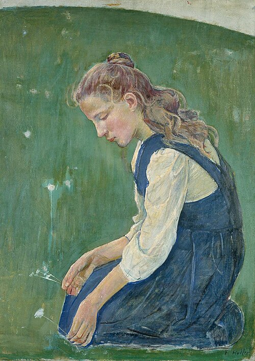 Blumenpflückendes Mädchen, 1893, Ferdinand Hodler