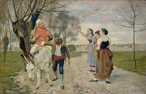 Müller, Sohn und Esel, 1883, Ferdinand Hodler
