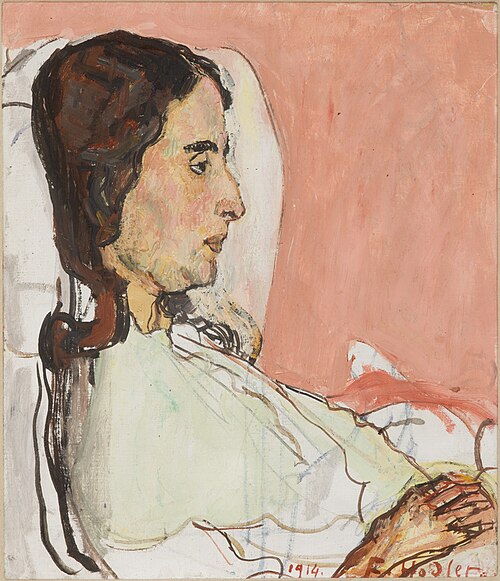 Madame Valentine Godé-Darel malade, 1914, Ferdinand Hodler