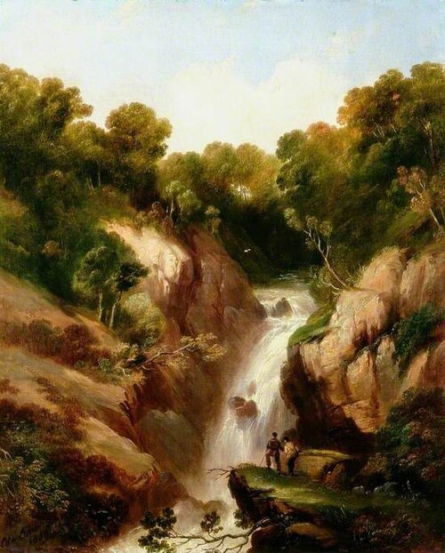 Landscape with Waterfall, 1859, Edward Train