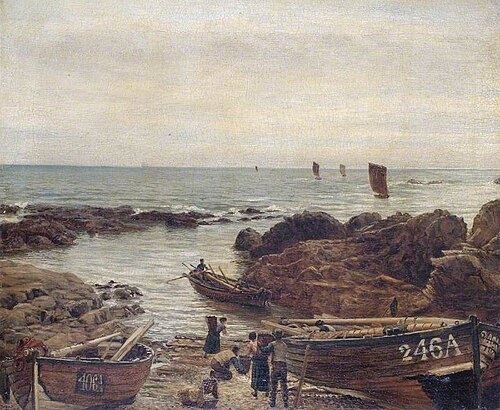 A Rocky Harbour, 1875, James Barclay Grahame
