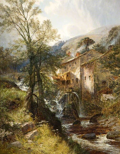 Watermill, near Lynton, Devon, 1874, Edwin Alfred Pettitt