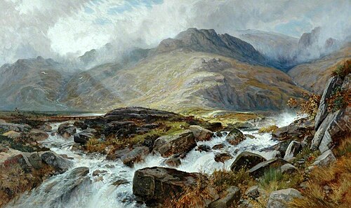 The Glyder Fawr from Pen-y Ben Glog, 1876, Edwin Alfred Pettitt