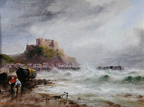 Gorey Castle, Jersey, 1870, Sarah Louisa Kilpack