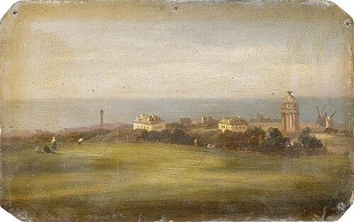 Kemptown Park from Coes Field, East Sussex, 1837, James Bennett