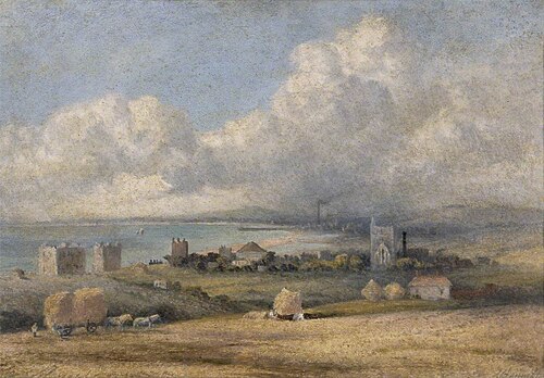 Hove, East Sussex, from the top of Holland Road, 1849, James Bennett