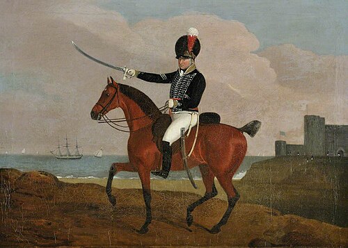 Mounted Dragoon by the Sea, 1817, Edwin Cooper