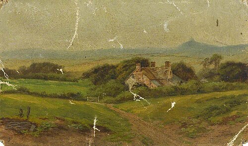 Landscape with a Gate and Buildings, , James Bruce Birkmyer