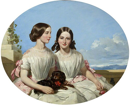 The Sisters, Anne and Henrietta Maria Shaw, 1854, James Curnock