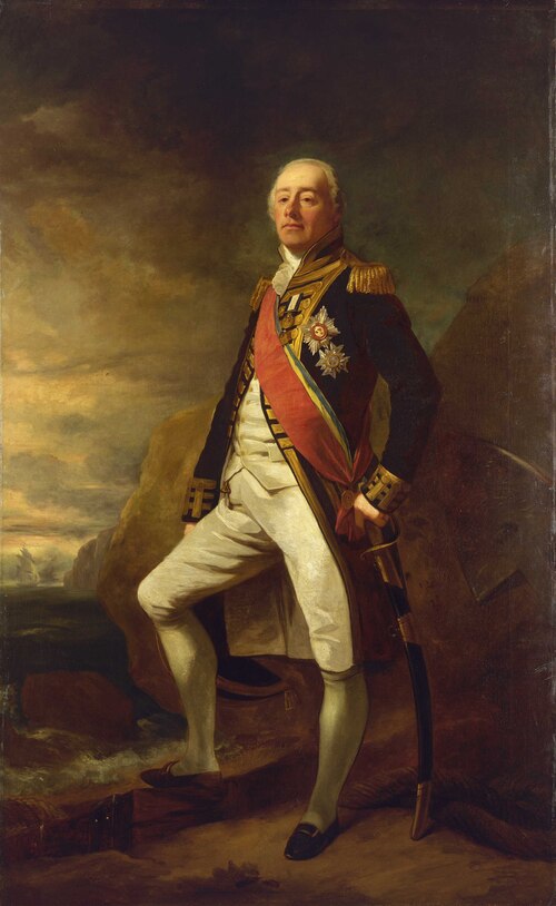Vice-Admiral James Saumarez (1757-1836), 1862, Edwin Williams