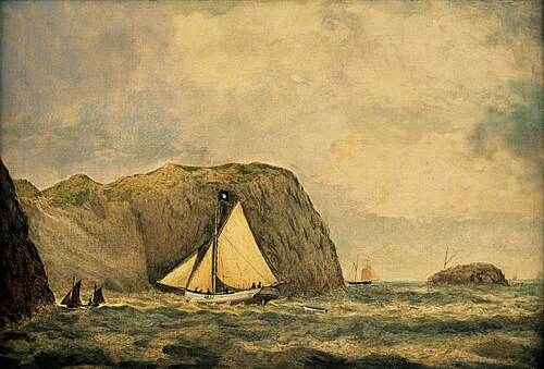 Boats off Llanlleiana, 1820, James Francis Williams