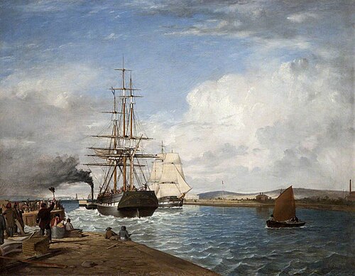 Emigrant Ship Leaving Belfast, 1852, James Glen Wilson
