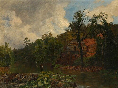 The Old Mill at Almondbank, 1884, James Hall Cranstoun