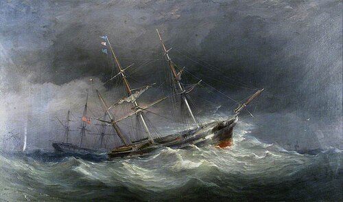 Seascape with Three Barques, 1882, James Harris