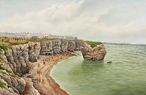 Rescue near Souter Point, South Shields, 1896, James Henry Cleet