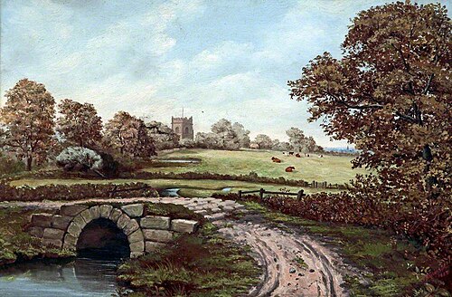 The Old Bidston Footpath, Wirral, 1887, James Henry Robinson